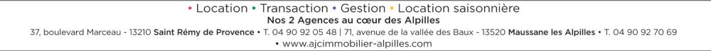 AJC IMMOBILIER - Saint Rémy de Provence & Maussane-Les-Alpilles