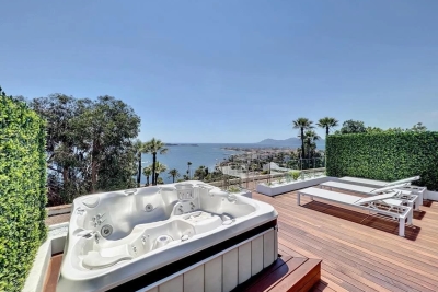Appartement à vendre piscine vue panoramique mer cannes 