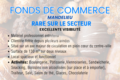 Commercial real estate for sale in MANDELIEU-LA-NAPOULE Le Roc Fleuri-Capitou (Jeanne d'Arc)  - 130 m² 