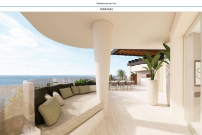 Appartement à vendre terrasse col de villefranche villefranche sur mer 