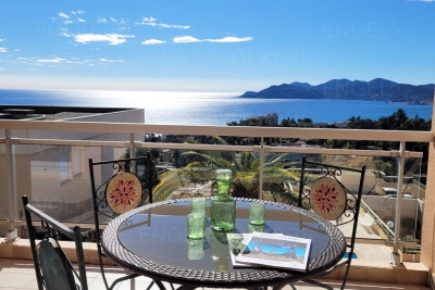 Appartement à vendre piscine vue panoramique mer cannes 