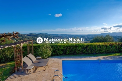 Maison à vendre plain pied et vue mer alpes maritimes 