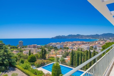 Appartement à vendre vue mer derniere etage cannes 