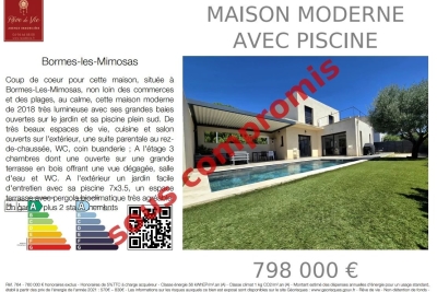 Maison à vendre à BORMES-LES-MIMOSAS Sud Ouest - 5 pièces - 113 m² 