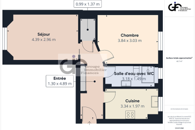 Appartement à vendre à PARIS 16EME Folie Mericourt 6 - 2 pièces - 43 m² 