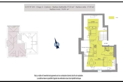 Appartement à vendre à CANNES Andon - 2 pièces - 37 m² 