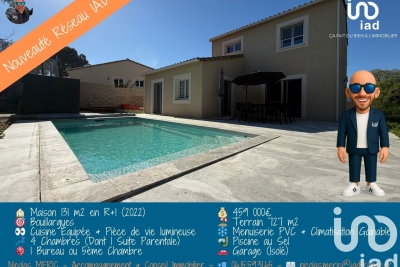 Maison à vendre à BOUILLARGUES Nord - 6 pièces - 131 m² 