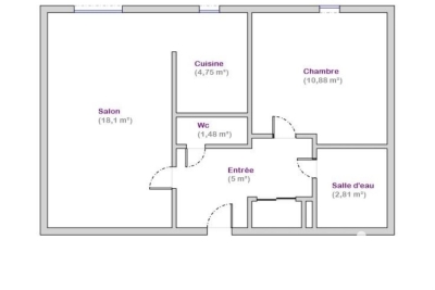 Appartement à vendre à LAMBALLE  - 2 pièces - 43 m² 