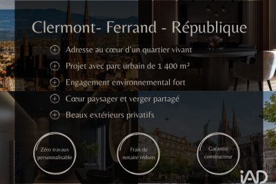 Appartement à vendre à CLERMONT FERRAND  - 3 pièces - 59 m² 
