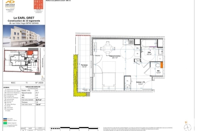 Appartement à vendre à GENAS  - 1 pièces - 36 m² 