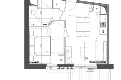 Appartement &agrave; vendre &agrave; LES SAISIES  - 2 pi&egrave;ces - 42 m&sup2; 