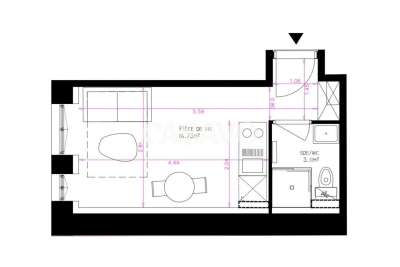 Appartement à vendre à LYON 3EME  - 1 pièces - 18 m² 