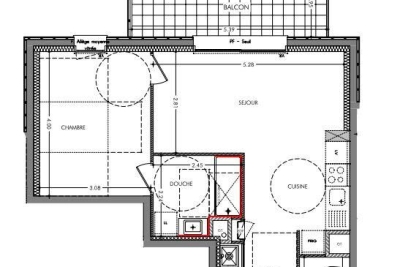 Appartement à vendre à SASSENAGE  - 2 pièces - 45 m² 