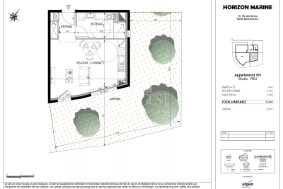 Appartement à vendre à BEAUSOLEIL Vallee de Gorbio - 1 pièces - 31 m² 