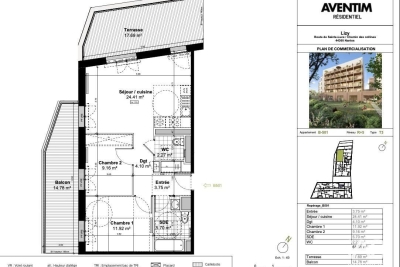 Appartement à vendre à NANTES  - 3 pièces - 61 m² 