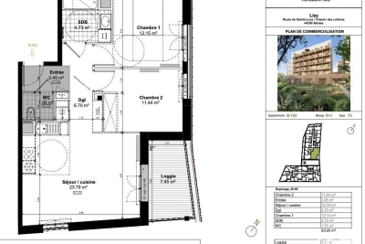 Appartement à vendre à NANTES  - 3 pièces - 63 m² 