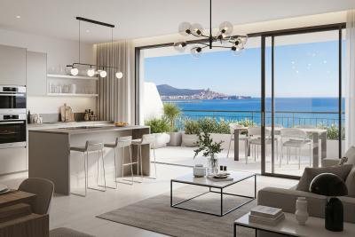 Appartement &agrave; vendre vue mer ou montagne terrasse 