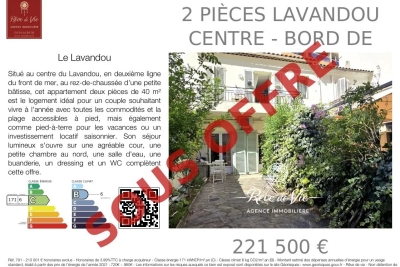 Appartement &agrave; vendre &agrave; LE LAVANDOU  - 2 pi&egrave;ces - 40 m&sup2; 