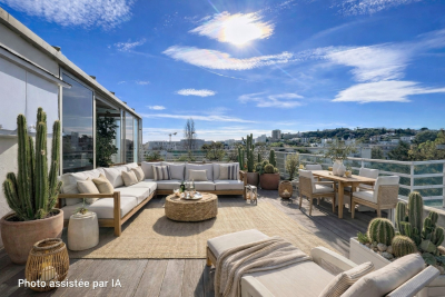 Appartement &agrave; vendre centre antibes toit terrasse 