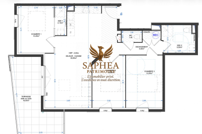 Appartement &agrave; vendre &agrave; GRASSE  - 4 pi&egrave;ces - 79 m&sup2; 