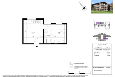 Appartement &agrave; vendre &agrave; ST-JEAN-D'AULPS  - 2 pi&egrave;ces - 28 m&sup2; 