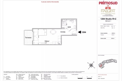 Appartement &agrave; vendre &agrave; ROQUEBRUNE-CAP-MARTIN  - 1 pi&egrave;ces - 28 m&sup2; 