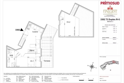 Appartement &agrave; vendre &agrave; ROQUEBRUNE-CAP-MARTIN  - 3 pi&egrave;ces - 58 m&sup2; 