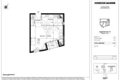 Appartement &agrave; vendre &agrave; BEAUSOLEIL  - 1 pi&egrave;ces - 28 m&sup2; 