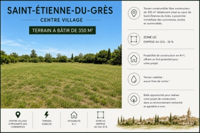 terrain &agrave; vendre &agrave; ST-ÉTIENNE-DU-GRÈS Beaurecueil - 1 pi&egrave;ces  