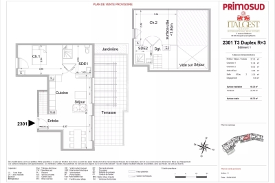 Appartement &agrave; vendre &agrave; ROQUEBRUNE-CAP-MARTIN  - 3 pi&egrave;ces - 62 m&sup2; 