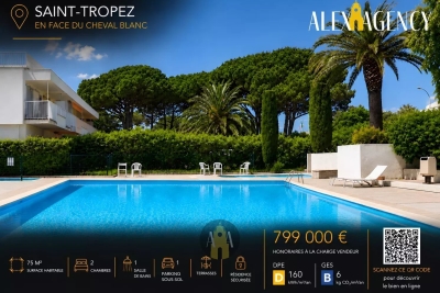 Appartement &agrave; vendre &agrave; ST-TROPEZ  - 3 pi&egrave;ces - 75 m&sup2; 