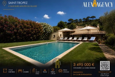 Maison &agrave; vendre &agrave; ST-TROPEZ  - 5 pi&egrave;ces - 170 m&sup2; 
