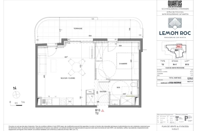 Appartement &agrave; vendre &agrave; ROQUEBRUNE-CAP-MARTIN Centre - 2 pi&egrave;ces - 43 m&sup2; 