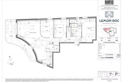 Appartement &agrave; vendre &agrave; ROQUEBRUNE-CAP-MARTIN  - 4 pi&egrave;ces - 86 m&sup2; 