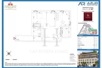 Appartement &agrave; vendre &agrave; MENTON  - 3 pi&egrave;ces - 76 m&sup2; 