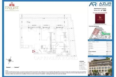 Appartement &agrave; vendre &agrave; MENTON  - 3 pi&egrave;ces - 66 m&sup2; 
