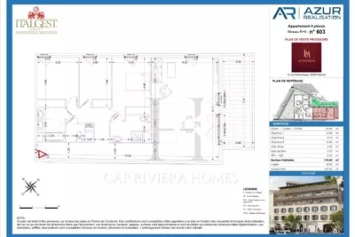 Appartement &agrave; vendre &agrave; MENTON  - 4 pi&egrave;ces - 110 m&sup2; 