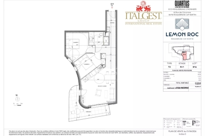 Appartement &agrave; vendre &agrave; ROQUEBRUNE-CAP-MARTIN  - 3 pi&egrave;ces - 62 m&sup2; 