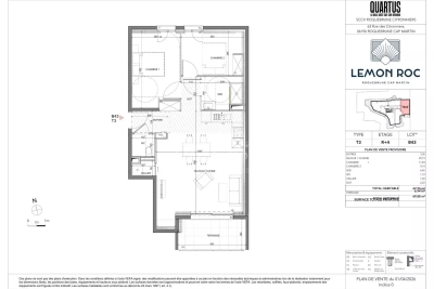 Appartement &agrave; vendre &agrave; ROQUEBRUNE-CAP-MARTIN  - 3 pi&egrave;ces - 62 m&sup2; 
