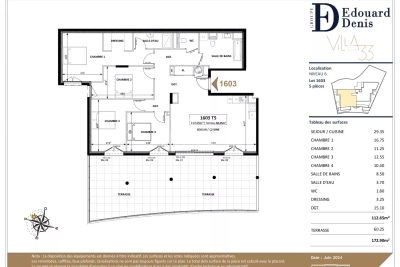 Appartement &agrave; vendre &agrave; Beausoleil  - 5 pi&egrave;ces 112 m&sup2; 