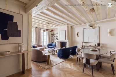 Appartement &agrave; vendre &agrave; PARIS 4EME  - 2 pi&egrave;ces - 65 m&sup2; 
