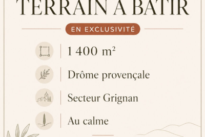terrain &agrave; vendre &agrave; GRIGNAN   - 1400 m&sup2; 