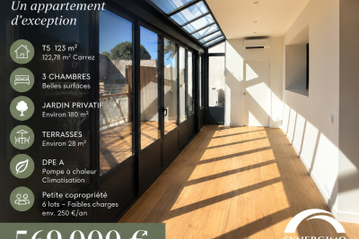 Appartement &agrave; vendre &agrave; Bordeaux  - 5 pi&egrave;ces 123 m&sup2; 