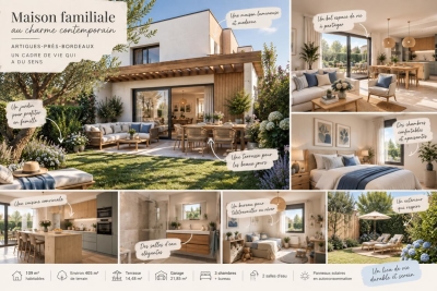 Maison &agrave; vendre &agrave; Artigues-Pres-Bordeaux  - 4 pi&egrave;ces 109 m&sup2; 