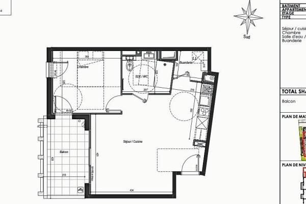ANGLET - Annonce Appartement à vendre 2 pièces - 49 m²